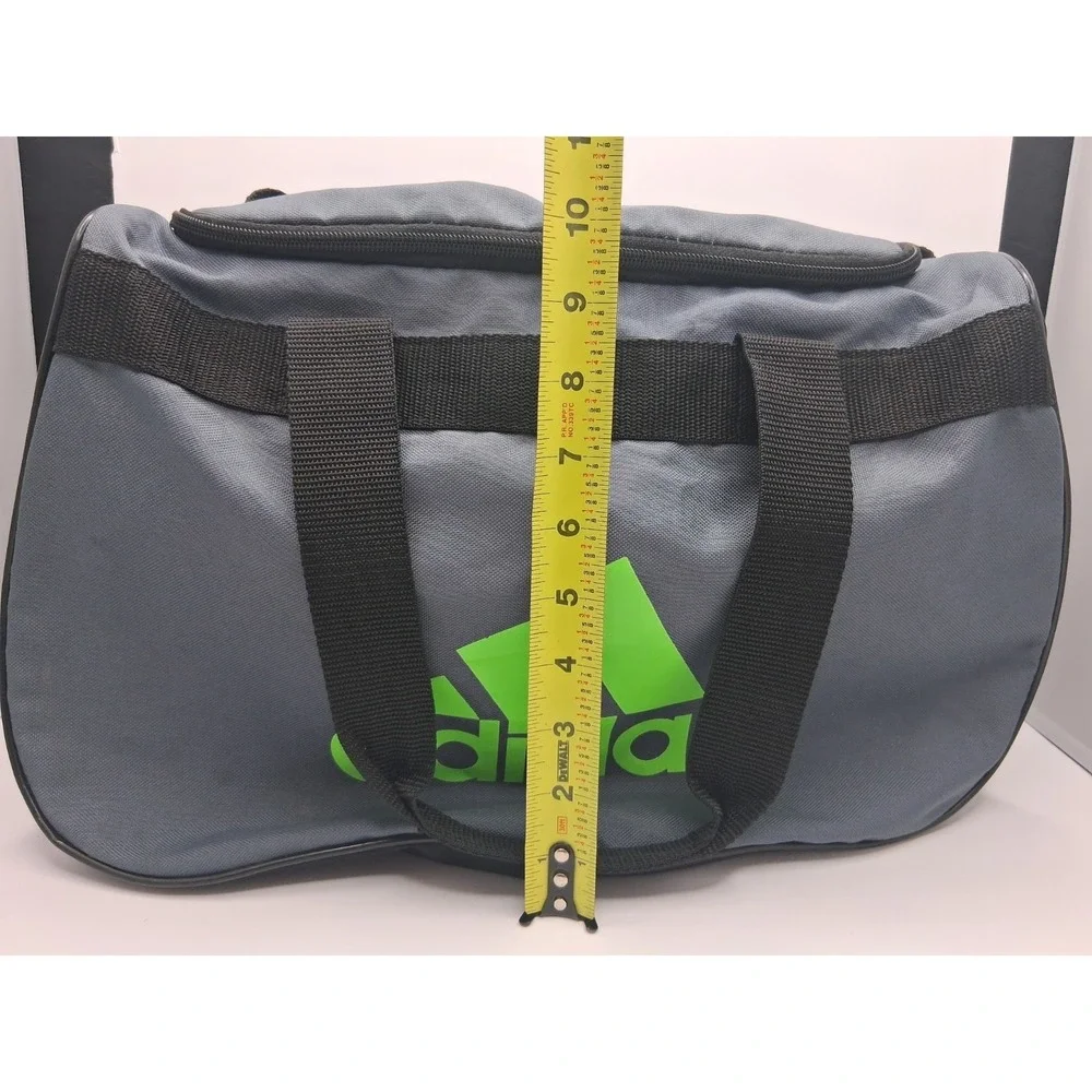 Adidas Gray Duffle Gym Bag Small Travel Sports Carry On Zip Logo